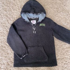 Well loved Justice Fleece half zip size 10